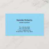 Carte De Visite Service de nettoyage de maison professionnel bleu  (Dos)