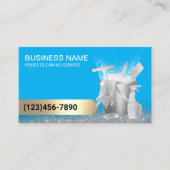 Carte De Visite Service de nettoyage de maison professionnel Blue  (Devant)