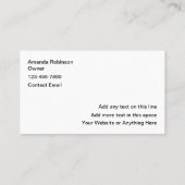 Carte De Visite Service de nettoyage de maison professionnel en bl (Dos)