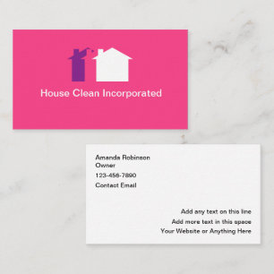 Carte De Visite Service de nettoyage de maison professionnel en gr