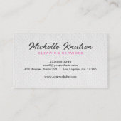 Carte De Visite Service de nettoyage de maison professionnel Entre (Dos)