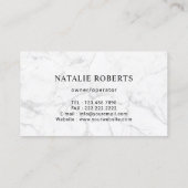 Carte De Visite Service de nettoyage de maison professionnel Marbr (Dos)