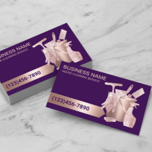 Carte De Visite Service de nettoyage de maison professionnel Moder