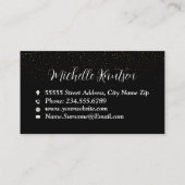 Carte De Visite Service de nettoyage de maison professionnel noir  (Dos)