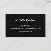 Carte De Visite Service de nettoyage de maison professionnel noir  (Dos)