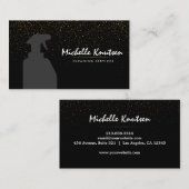 Carte De Visite Service de nettoyage de maison professionnel noir  (Devant / Derrière)