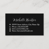 Carte De Visite Service de nettoyage de maison professionnel noir  (Dos)