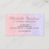 Carte De Visite Service de nettoyage de maison professionnel parti (Dos)