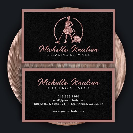 Carte De Visite Service de nettoyage de maison professionnel parti