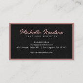 Carte De Visite Service de nettoyage de maison professionnel parti (Dos)