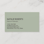 Carte De Visite Service de nettoyage de maison professionnel Vert (Dos)