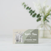 Carte De Visite Service de nettoyage de maison professionnel Vert (Debout devant)