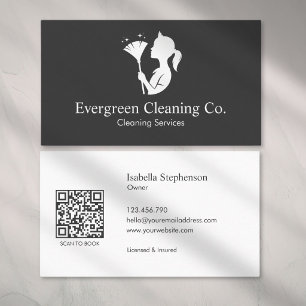 Carte De Visite Service de nettoyage de maison propre Code QR mode