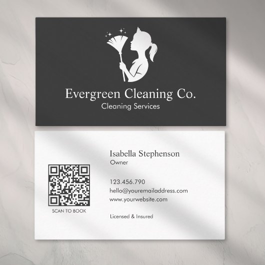 Carte De Visite Service de nettoyage de maison propre Code QR mode