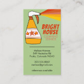 Carte De Visite Service de nettoyage de maison rétro Spray bouteil (Devant)
