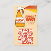 Carte De Visite Service de nettoyage de maison rétro Spray bouteil (Dos)
