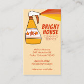 Carte De Visite Service de nettoyage de maison rétro Spray bouteil (Devant)