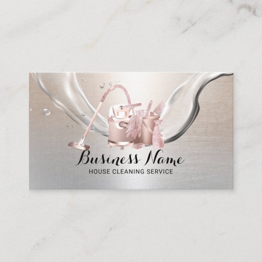 Carte De Visite Service De Nettoyage De Maison Service De Ménage M (Devant)