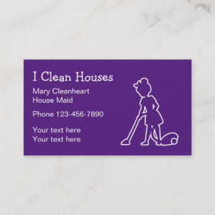 Carte De Visite Service de nettoyage de maison simple et mignon