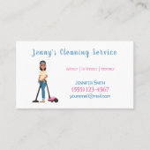 Carte De Visite Service De Nettoyage De Maison Vacuum Cute (Devant)