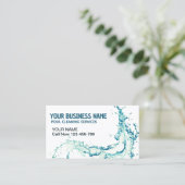 Carte De Visite Service de nettoyage de pool de codes QR de l'eau (Debout devant)