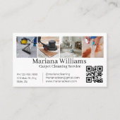 Carte De Visite service de nettoyage de tapis 4 photos code qr mod (Devant)