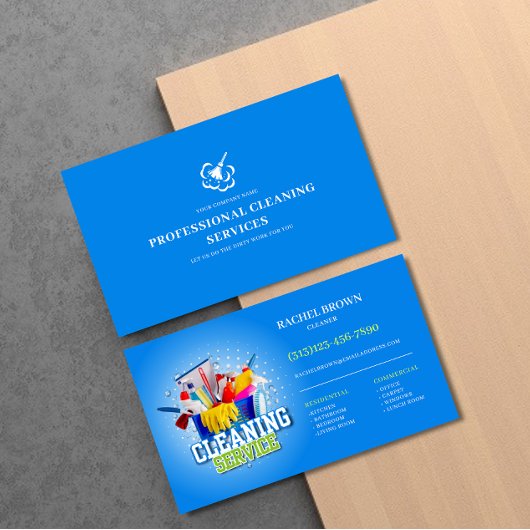 Carte De Visite Service de nettoyage, d'entretien et de ménage