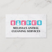 Carte De Visite Service de nettoyage des chiens | Icônes de canicu (Devant)