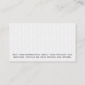 Carte De Visite Service de nettoyage des domestiques | Logo Squeeg (Dos)