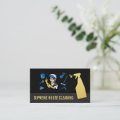 Carte De Visite Service de nettoyage des maisons | Bouteille de va (Debout devant)