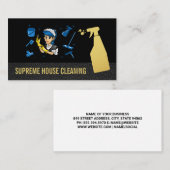 Carte De Visite Service de nettoyage des maisons | Bouteille de va (Devant / Derrière)