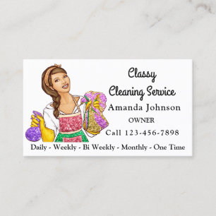 Carte De Visite Service de nettoyage des maisons classiques Partie