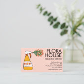 Carte De Visite Service de nettoyage des maisons florales Spray Bo (Debout devant)