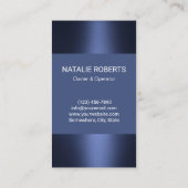 Carte De Visite Service de nettoyage des maisons Moderne Marine Bl (Dos)