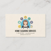 Carte De Visite Service de nettoyage des maisons | Travailleur de  (Devant)