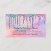 Carte De Visite Service de nettoyage des Parties scintillant holog (Dos)