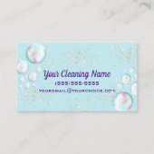 Carte De Visite Service De Nettoyage Des Parties scintillant Migno (Devant)