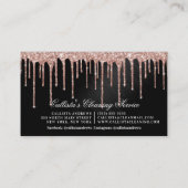 Carte De Visite Service de nettoyage des Parties scintillant noire (Dos)