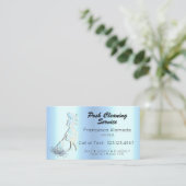 Carte De Visite Service de nettoyage des poches Modèle bleu de gla (Debout devant)