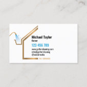 Carte De Visite Service de nettoyage d'installation de goutteurs p (Dos)