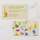 Carte De Visite Service de nettoyage du beige (Devant / Derrière)