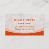 Carte De Visite Service de nettoyage du coffre et du coffre (Dos)