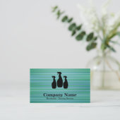 Carte De Visite Service de nettoyage élégant Bokeh (Debout devant)