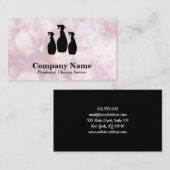 Carte De Visite Service de nettoyage élégant Parties scintillant A (Devant / Derrière)
