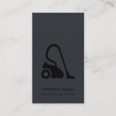 CARTE DE VISITE SERVICE DE NETTOYAGE EN VACUM SIMPLE NOIR CHIC (Devant)