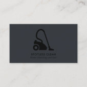 CARTE DE VISITE SERVICE DE NETTOYAGE EN VACUM SIMPLE NOIR CHIC (Devant)