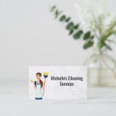 Carte De Visite Service de nettoyage | Entretien avec chambre | Ma (Debout devant)