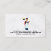 Carte De Visite Service de nettoyage | Entretien avec chambre | Ma (Dos)