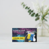 Carte De Visite Service de nettoyage Entretien ménager professionn (Debout devant)