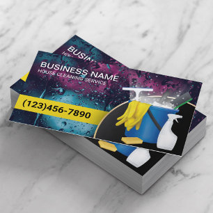 Carte De Visite Service de nettoyage Entretien ménager professionn